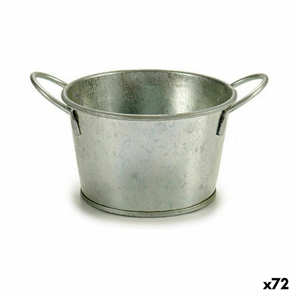 Planter Ibergarden F60325-B F60325-B Silver Zinc Bucket 17,8 x 8 x 12,3 cm (72 Units)
