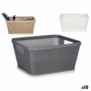 Panier Multi-usages Kipit 4720 4720 Blanc Beige Gris Plastique 5 L (18 Unités)