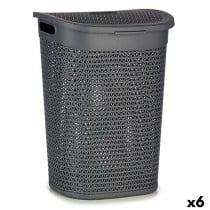 Laundry Basket Kipit 4790-2 4790-2 Anthracite Plastic 60 L 43,5 x 57,5 x 34 cm 43,5 x 57 x 34 cm (6 Units)