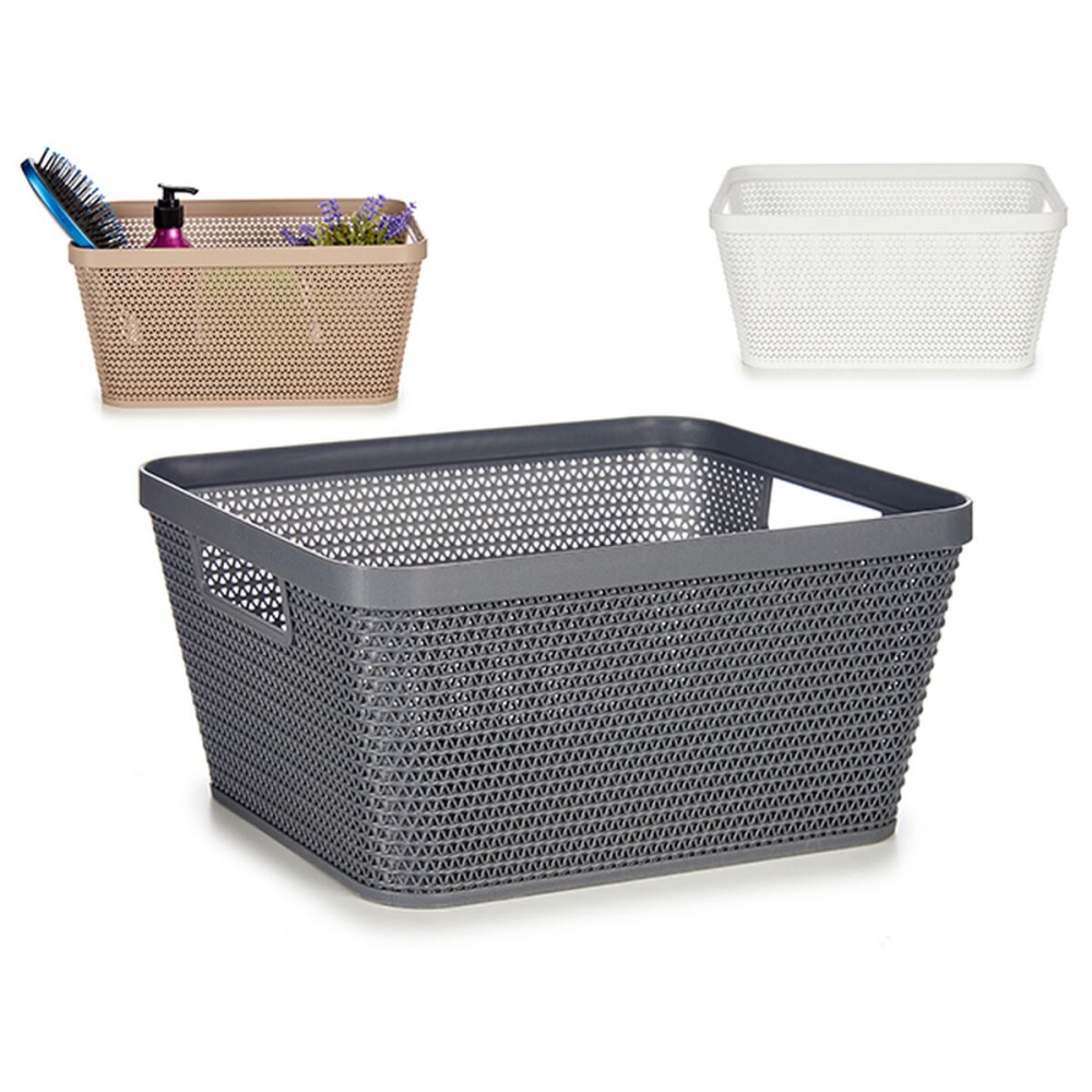 Panier Multi-usages Kipit 4720 4720 Blanc Beige Gris Plastique 5 L (18 Unités)