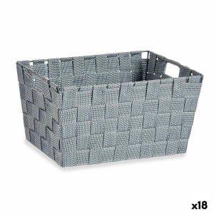 Mehrzweckkorb Kipit A3-6883 A3-6883 Grau Polyester Stoff Geflochten 5 L (18 Stück)