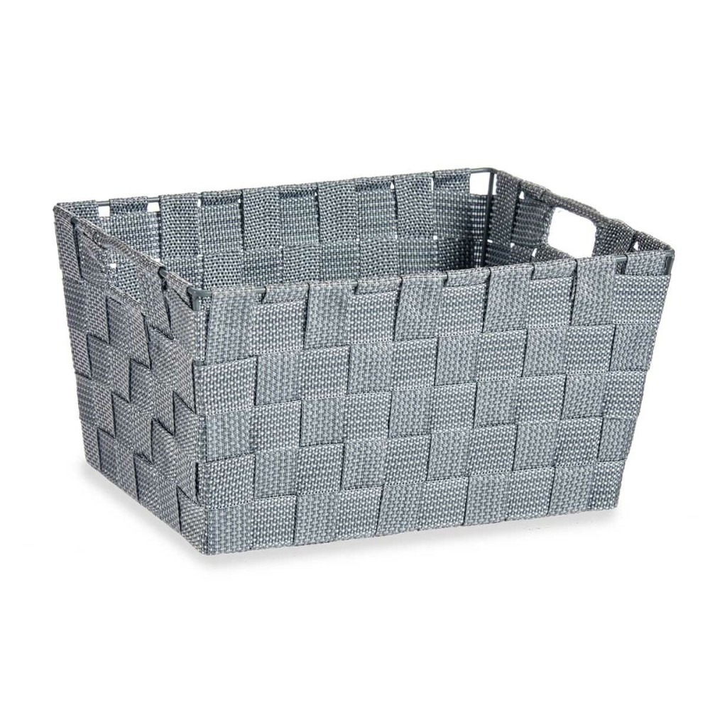 Multi-purpose basket Kipit A3-6883 A3-6883 Grey Polyester Cloth Braiding 5 L (18 Units)