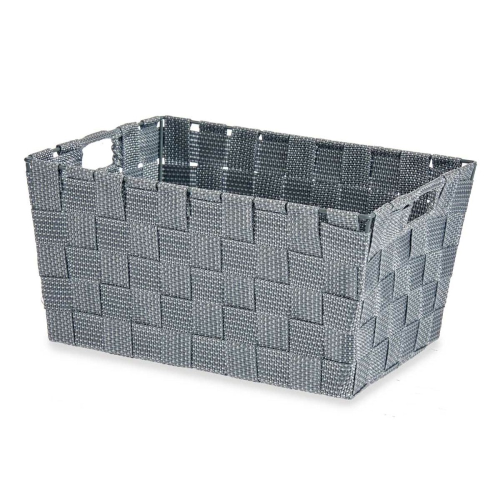 Multi-purpose basket Kipit A3-6883 A3-6883 Grey Polyester Cloth Braiding 5 L (18 Units)