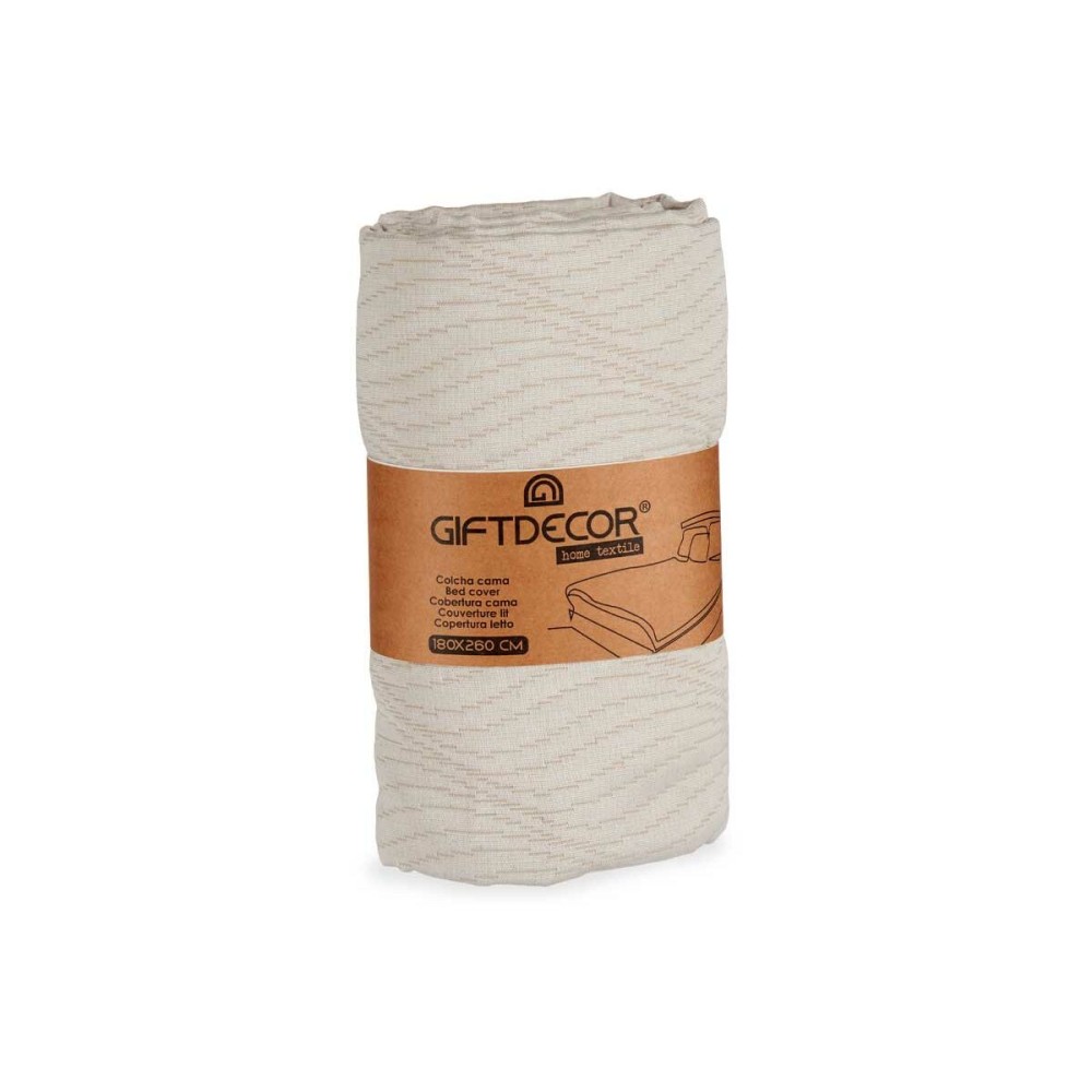 Bedspread (quilt) Gift Decor BETA 19 - 180 BETA 19 - 180 Beige 180 x 260 cm (4 Units)