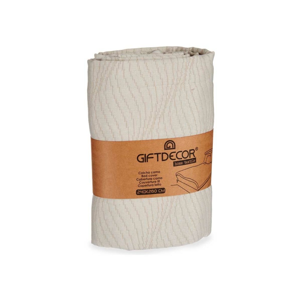 Bedspread (quilt) Gift Decor BETA 19 - 240 BETA 19 - 240 Beige 240 x 260 cm (4 Units)