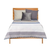 Reversible Bedspread Gift Decor 3523 3523 Blue White Grey 240 x 260 cm 260 x 0,3 x 240 cm Hexagonal (6 Units)