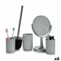 Bath Set Berilo CN-B6369-G CN-B6369-G Grey polypropylene 16,5 x 29,5 x 17 cm 4 Pieces (6 Units)