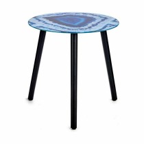 Table d'appoint Gift Decor 18S6906-N-RD-40CM 18S6906-N-RD-40CM Bleu Noir 40 x 41,5 x 40 cm Marbre (4 Unités)