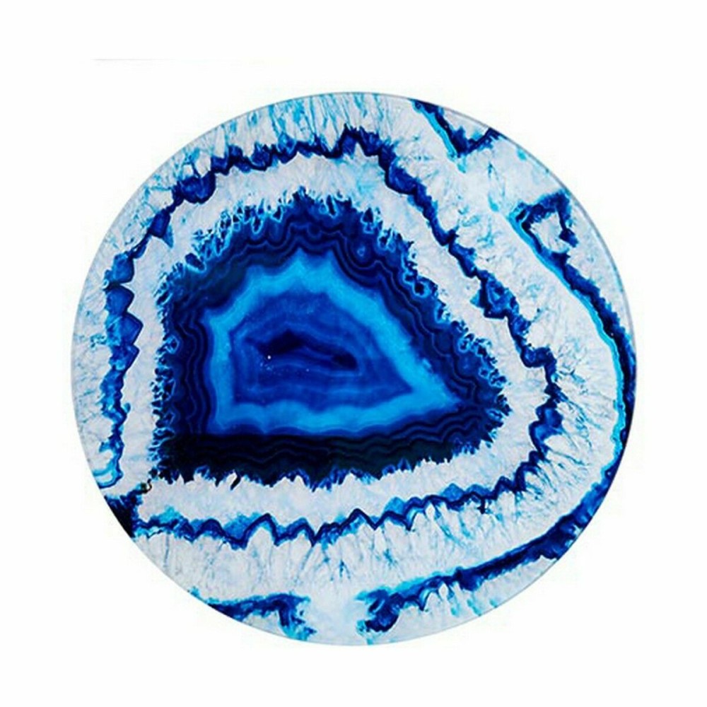 Table d'appoint Gift Decor 18S6906-N-RD-40CM 18S6906-N-RD-40CM Bleu Noir 40 x 41,5 x 40 cm Marbre (4 Unités)