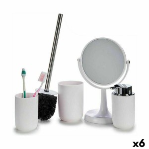 Bath Set Berilo CN-B6369-W CN-B6369-W White polypropylene 16,5 x 29,5 x 17 cm 4 Pieces (6 Units)