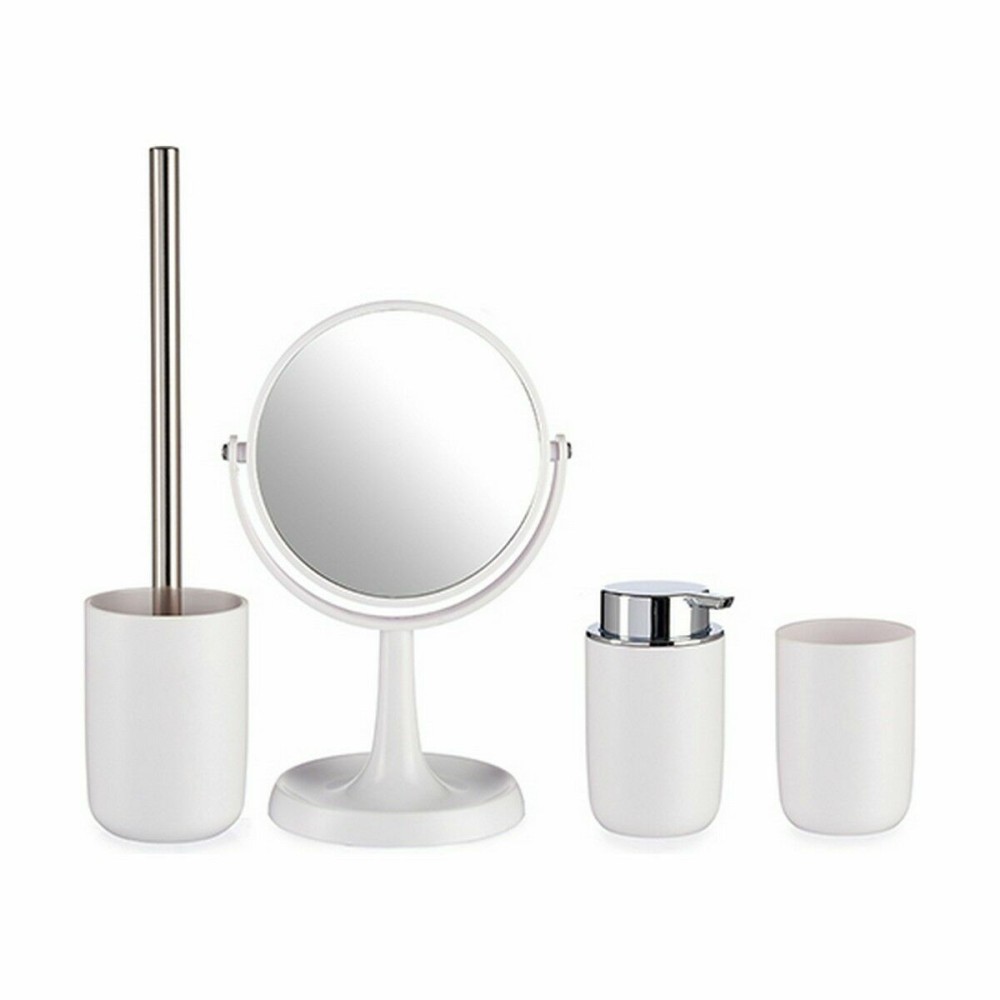 Bath Set Berilo CN-B6369-W CN-B6369-W White polypropylene 16,5 x 29,5 x 17 cm 4 Pieces (6 Units)
