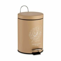 Pedal bin Berilo 89572 B0021D Tropical Bath White Beige Steel Plastic 3 L (6 Units)