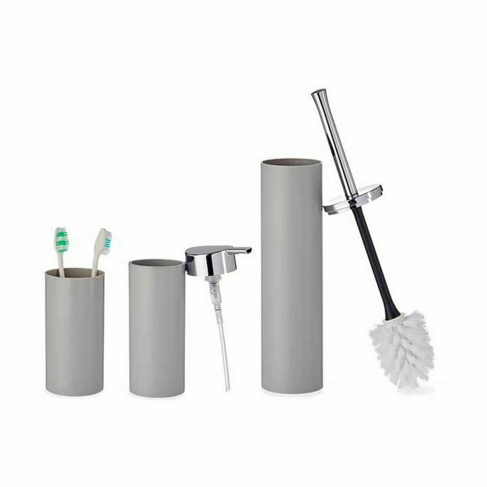Bath Set Berilo B6274 S3-1 B6274 S3-1 Grey Plastic 16,5 x 8 x 32,5 cm (8 Units)