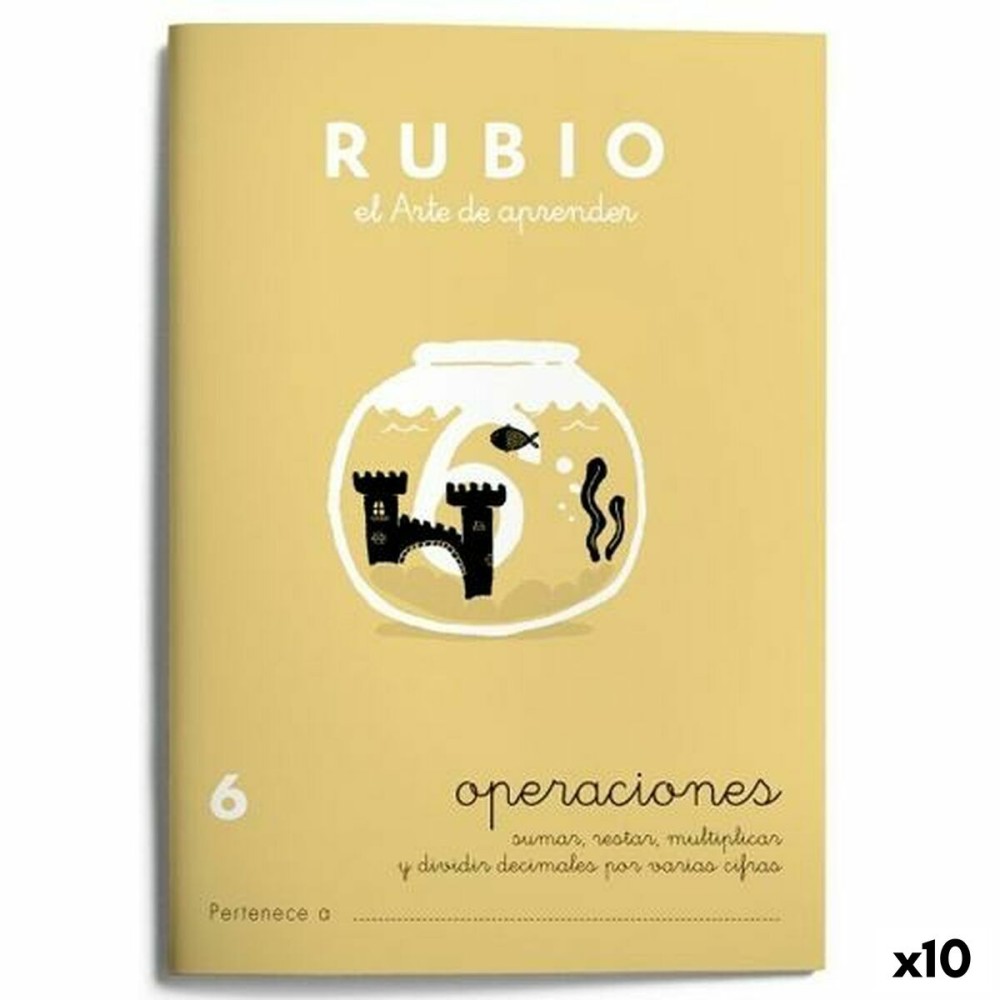 Mathematik-Heft Rubio Nº 6 A5 Spanisch 20 Blatt (10 Stück)