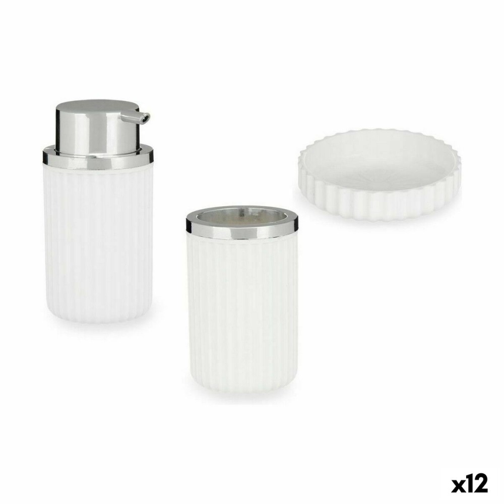 Bath Set Berilo 3318-1 3318-1 White Plastic 10,5 x 16,5 x 15,5 cm (12 Units)