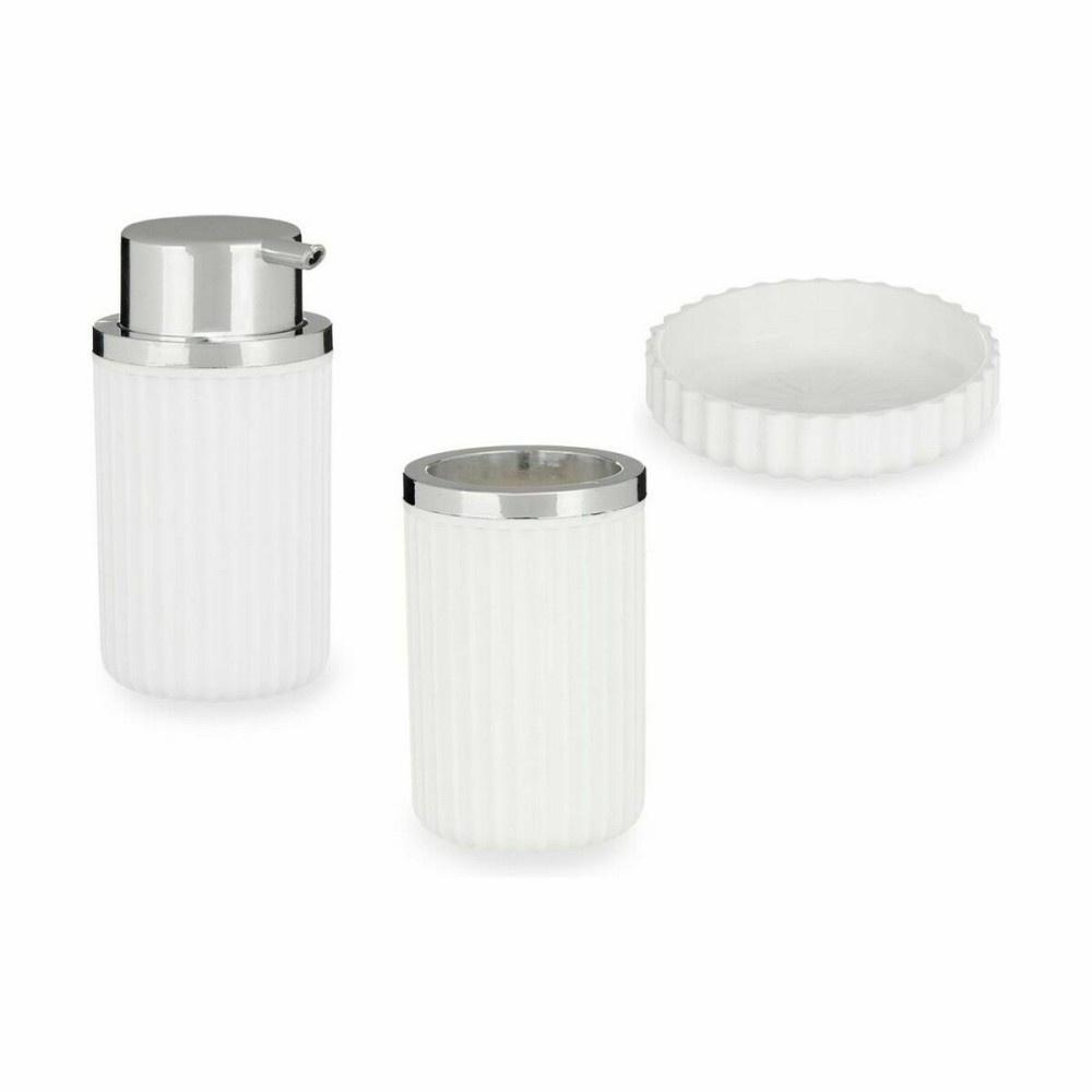 Bath Set Berilo 3318-1 3318-1 White Plastic 10,5 x 16,5 x 15,5 cm (12 Units)