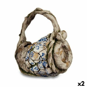 Figure décorative de jardin Ibergarden ZD19011 ZD19011 Polyrésine Vase 23,5 x 35 x 31 cm (2 Unités)