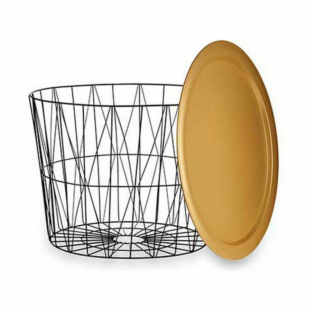 Table d'appoint Gift Decor JY21093L JY21093L Noir Doré 62 x 45,5 x 62 cm (4 Unités)