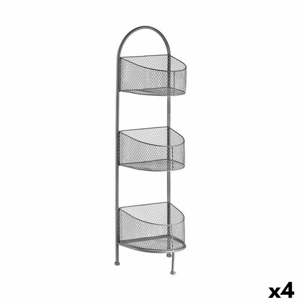 Regal Gift Decor B2607 B2607 Silberfarben Silber Metall 21,2 x 97 x 28,5 cm (4 Stück)