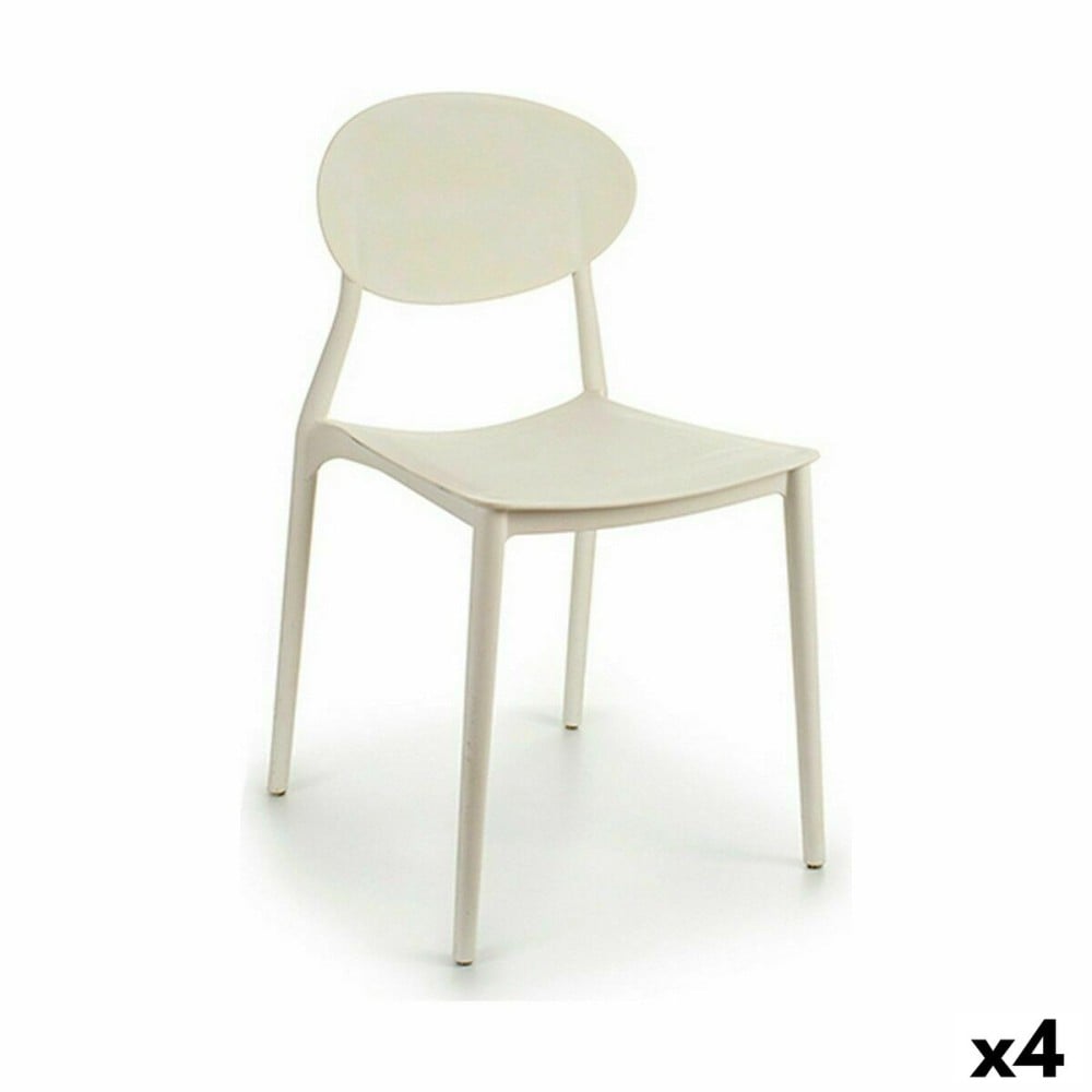 Esszimmerstuhl Gift Decor BB-04 BB-04 Weiß Kunststoff 41 x 81 x 49 cm (4 Stück)