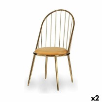 Chair Gift Decor 036 A 036 A Golden Mustard Polyester Iron 48 x 95,5 x 48 cm Bars (2 Units)