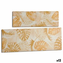 Leinwand Gift Decor PC341811 PC341811 Gold Pflanzenblatt 90 x 30 x 1,5 cm (12 Stück)