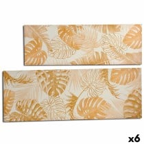Leinwand Gift Decor PC341812 PC341812 Gold Pflanzenblatt 135 x 45 x 1,5 cm (6 Stück)