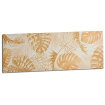 Toile Gift Decor PC341811 PC341811 Doré Feuille d'une plante 90 x 30 x 1,5 cm (12 Unités)