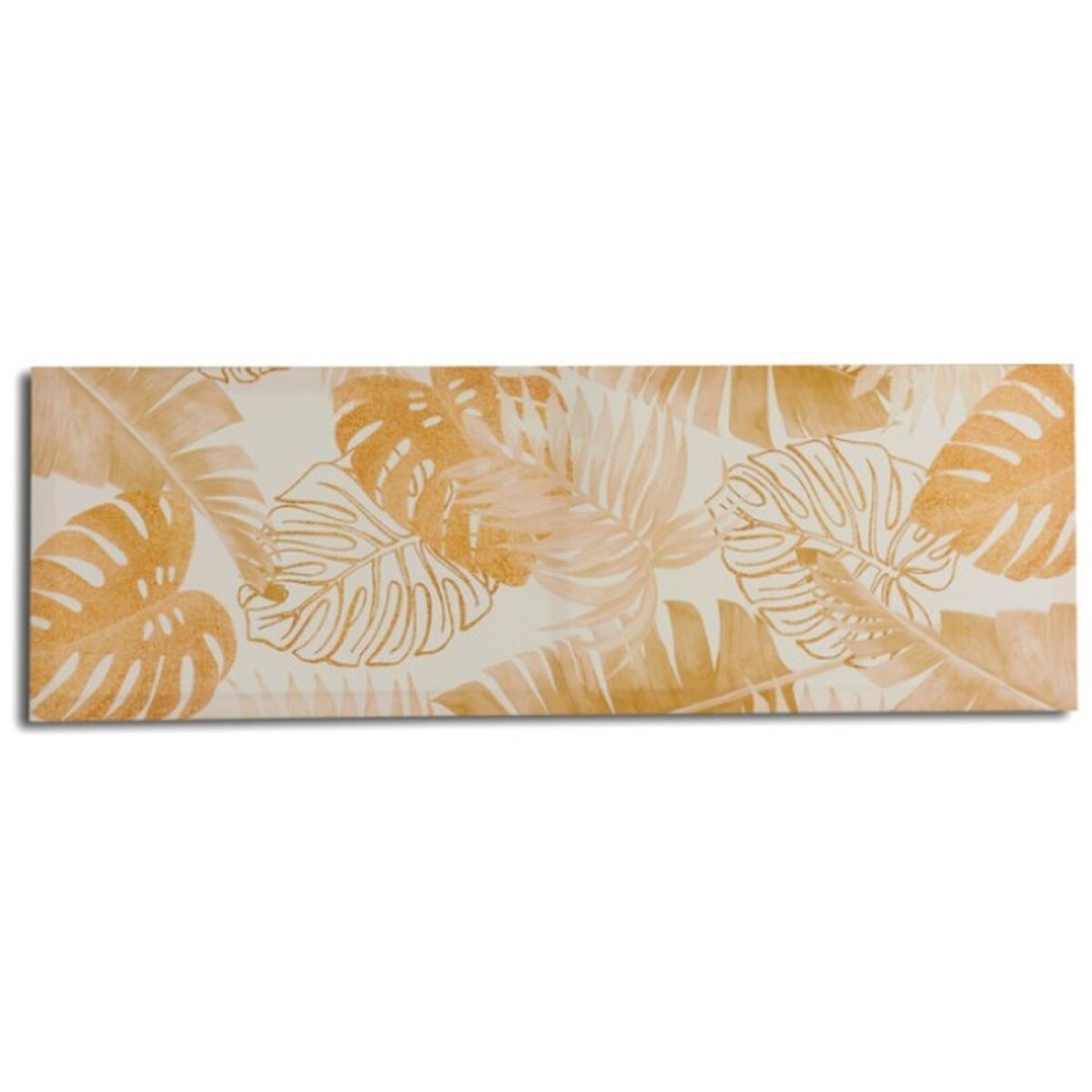 Leinwand Gift Decor PC341811 PC341811 Gold Pflanzenblatt 90 x 30 x 1,5 cm (12 Stück)