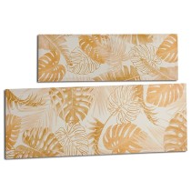 Leinwand Gift Decor PC341811 PC341811 Gold Pflanzenblatt 90 x 30 x 1,5 cm (12 Stück)