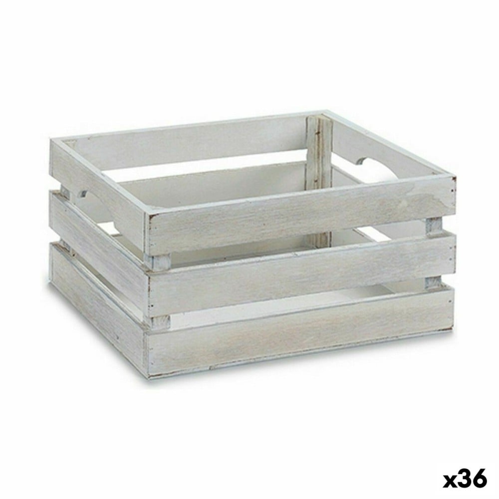 Boîte Décorative Gift Decor 4611E-WHI 4611E-WHI Blanc Bois Peuplier Bois de peuplier (36 Unités)