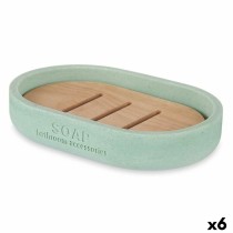 Soap dish Berilo B5456BC-4 - 456 B5456BC-4 - 456 Mint Resin Bamboo 12,5 x 2,5 x 8,5 cm (6 Units)
