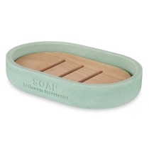 Seifenschale Berilo B5456BC-4 - 456 B5456BC-4 - 456 Minze Harz Bambus 12,5 x 2,5 x 8,5 cm (6 Stück)
