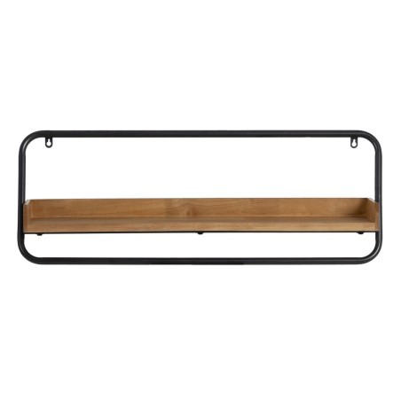 Shelves Black Natural Iron Rubber wood 80 x 18 x 36 cm