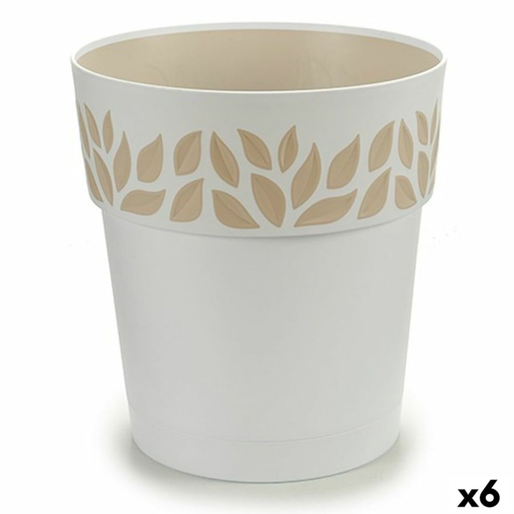 Pot auto-arrosant Stefanplast 94100 Cloe Blanc Plastique 25 x 25 x 25 cm (6 Unités)
