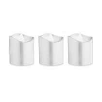 Candle Set Gift Decor 47273 47273 Silver 18 x 14 x 4 cm 3,7 x 3,7 x 5 cm LED (12 Units)