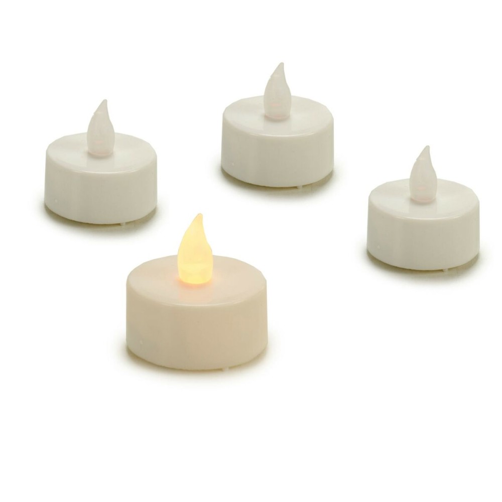 Kerzen-Set Gift Decor LET-04 LET-04 Weiß 4 x 4 x 3,7 cm 13,5 x 17 x 4 cm LED (12 Stück)