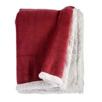 Blanket Gift Decor 01-2 01-2 White Dark pink 130 x 1 x 170 cm (6 Units)