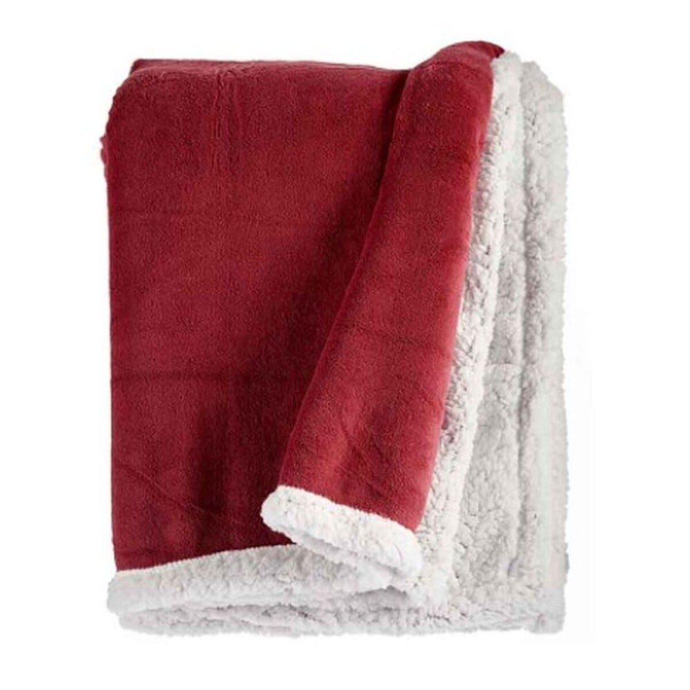 Decke Gift Decor 01-2 01-2 Weiß Dunkelrosa 130 x 1 x 170 cm (6 Stück)