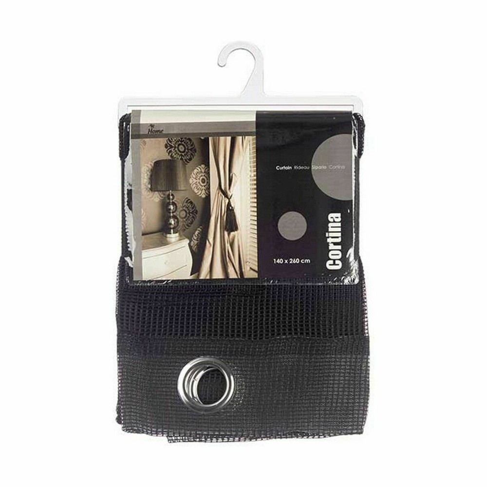 Curtain Gift Decor AG01-14 AG01-14 Black 140 x 260 cm Grille