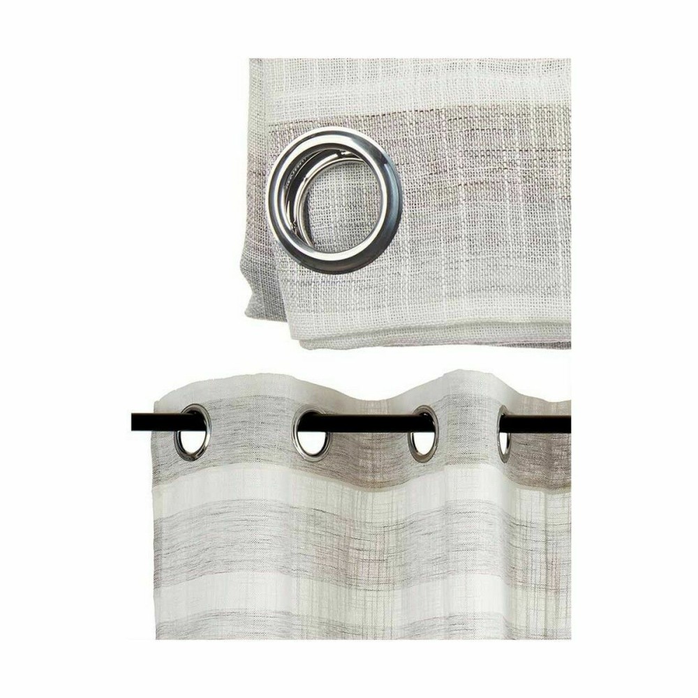 Rideau Gift Decor SLB8599 SLB8599 Gris clair 34 x 4 x 26 cm 140 x 0,1 x 260 cm Rayures