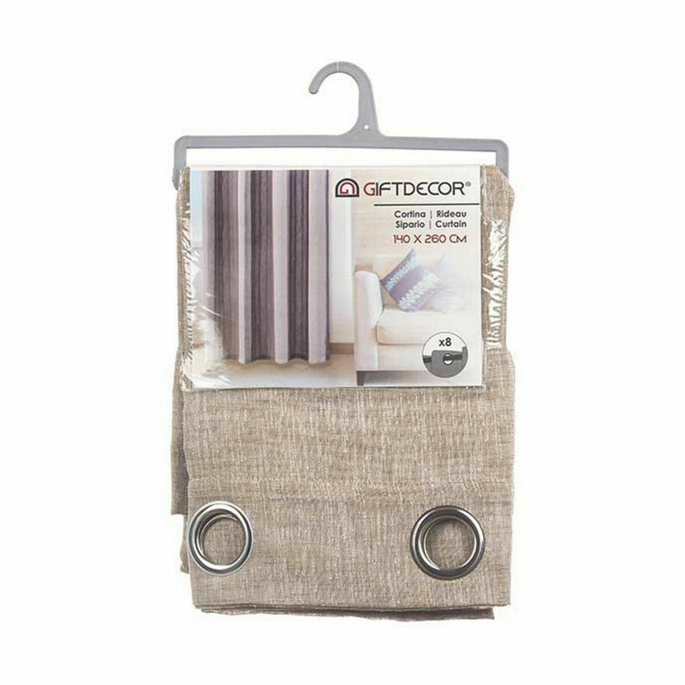 Vorhang Gift Decor SLB8047-2 SLB8047-2 Beige 140 x 0,1 x 260 cm 34 x 3,5 x 26 cm