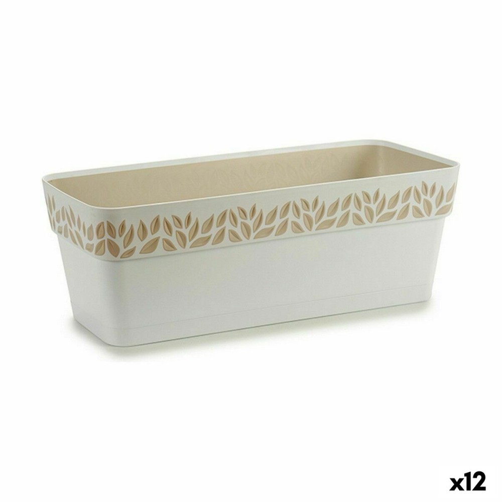 Blumenkasten Stefanplast 94400 Cloe Weiß Kunststoff 49,5 x 17 x 19 cm (12 Stück)