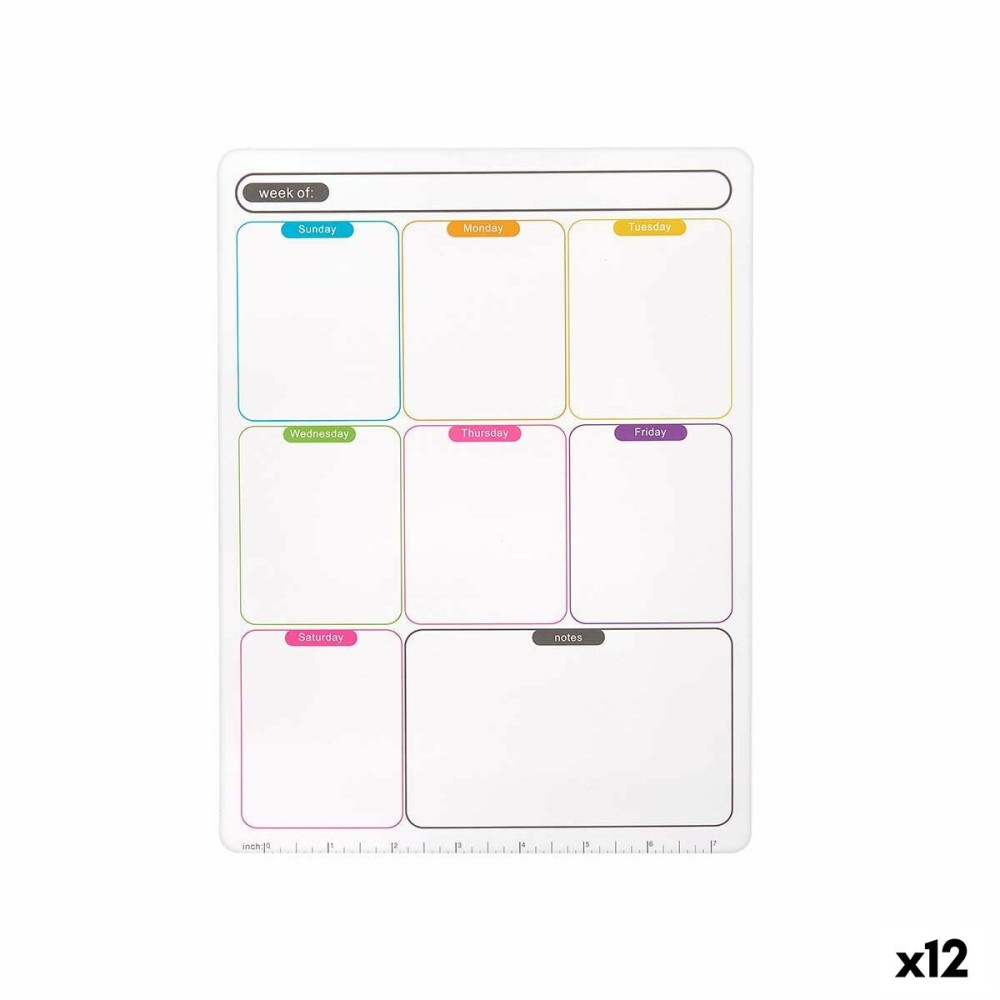 Weekly Planner A4 Magnet White (12 Units)