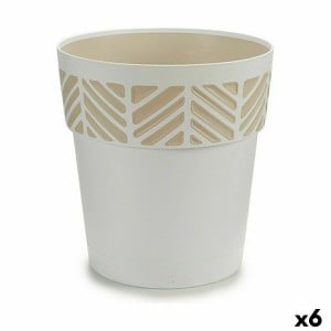 Self-watering flowerpot Stefanplast 94550 Orfeo White Plastic 25 x 25 x 25 cm (6 Units)