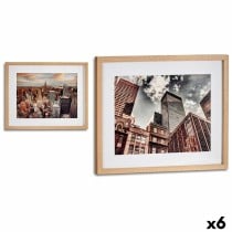 Cadre Gift Decor 94948 94948 Marron Bois verre Bâtiment 43 x 3 x 53 cm (6 Unités)