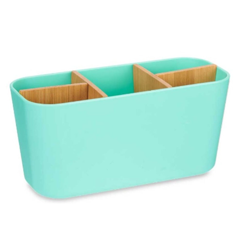 Toothbrush Holder Berilo B9045-GREEN B9045-GREEN Green Bamboo polypropylene 21 x 10 x 9 cm (6 Units)