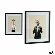 Cadre Gift Decor 77516 77516 Noir Multicouleur Contre-plaqué 43 x 3 x 53 cm (6 Unités)