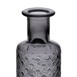 Vase Grey recycled glass 9 x 9 x 28 cm