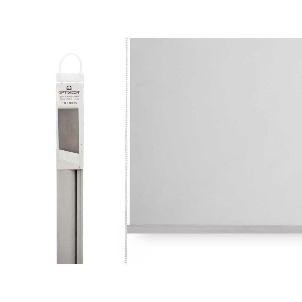 Store à enrouleur Gift Decor 29100264 29100264 Gris Tissu Plastique 120 x 180 cm
